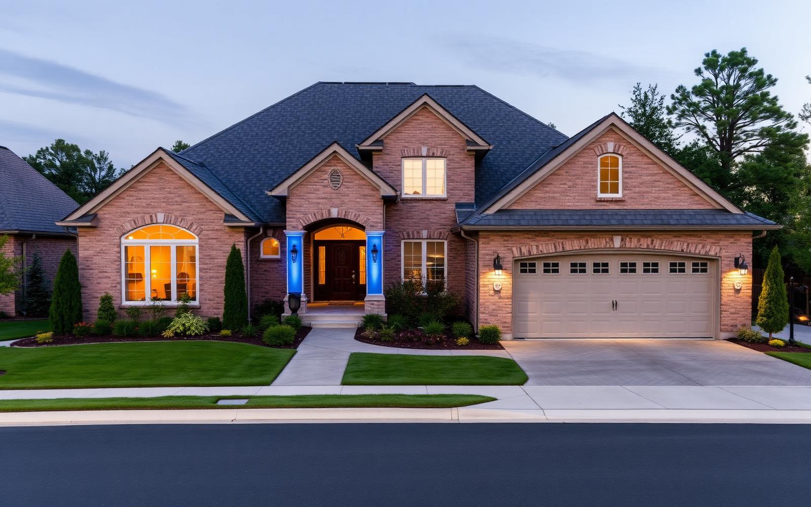 Luxury home with new architectural shingle roof